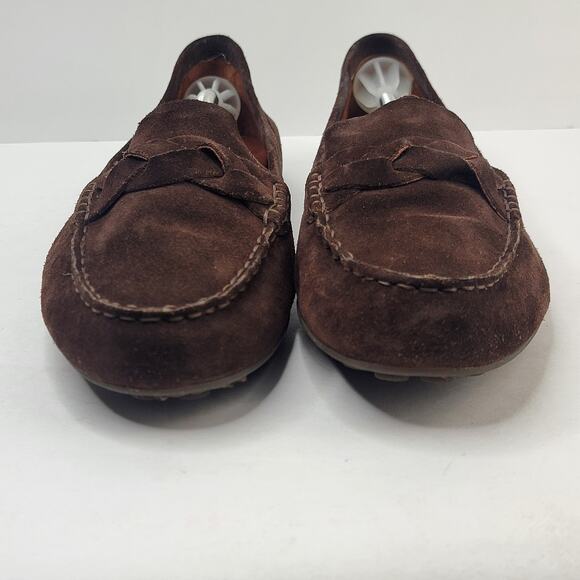 Born Kasa 11M Brown Suede Loafer Slip On Moccasins Rubber Sole Comfort Casual - Picture 5 of 12